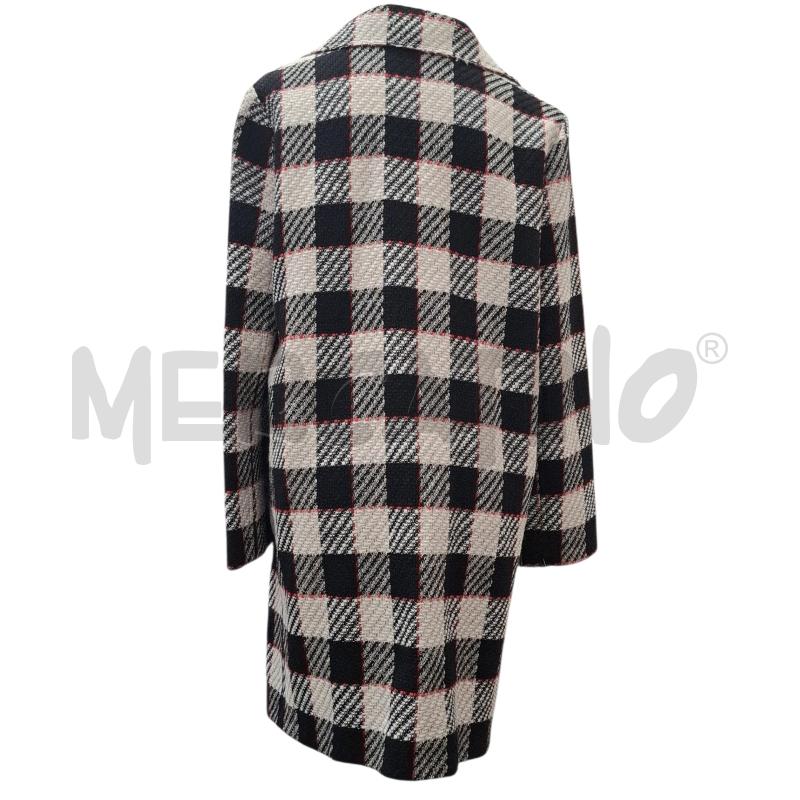 CAPPOTTO DONNA PINKO STILE TARTAN NERO BIANCO ROSSO | Mercatino dell'Usato Salerno fratte 2