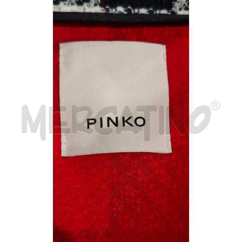 CAPPOTTO DONNA PINKO STILE TARTAN NERO BIANCO ROSSO | Mercatino dell'Usato Salerno fratte 3