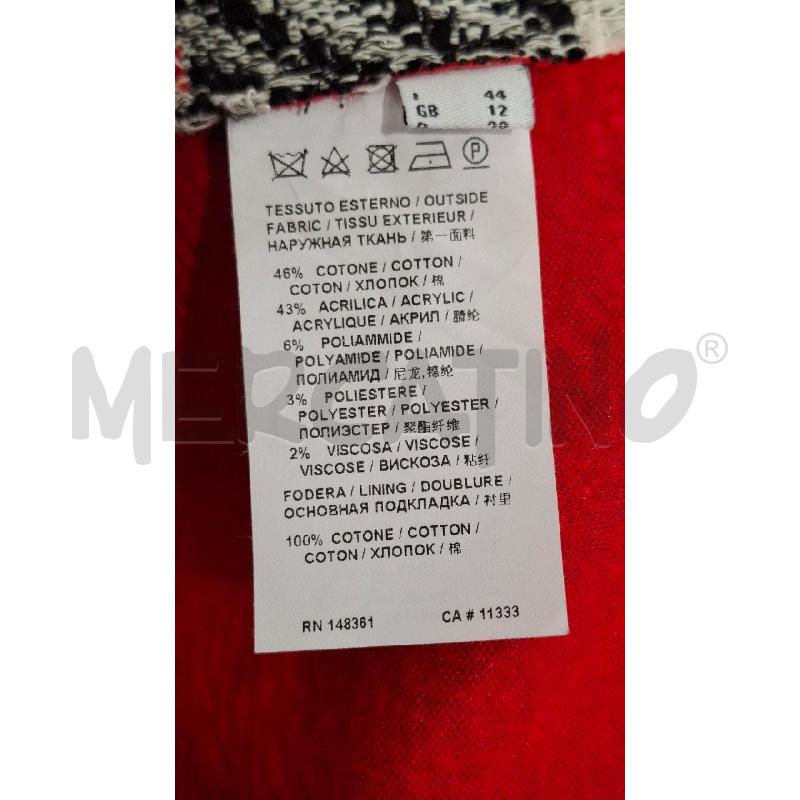 CAPPOTTO DONNA PINKO STILE TARTAN NERO BIANCO ROSSO | Mercatino dell'Usato Salerno fratte 4