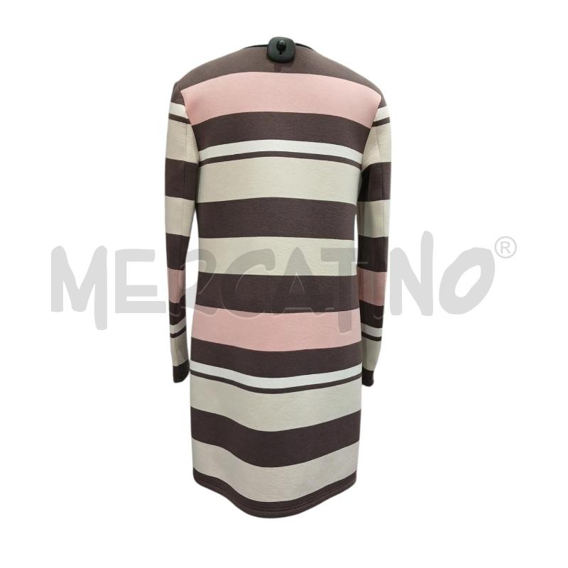 CAPPOTTO DONNA SISLEY RIGHE ROSA BEIGE BIANCHE | Mercatino dell'Usato Salerno fratte 2