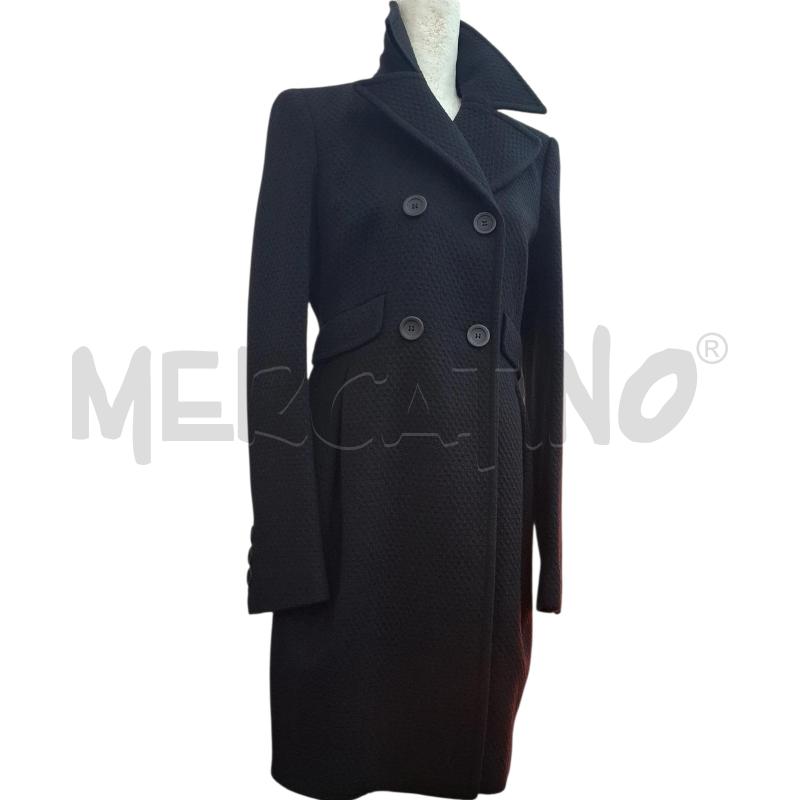 CAPPOTTO DONNA SIVIGLIA NERO TRAMA NIDO D'APE | Mercatino dell'Usato Salerno fratte 1