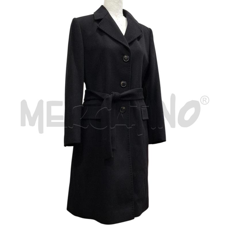 CAPPOTTO DONNA TERESA TARDIA MISTO LANA NERO | Mercatino dell'Usato Salerno fratte 1