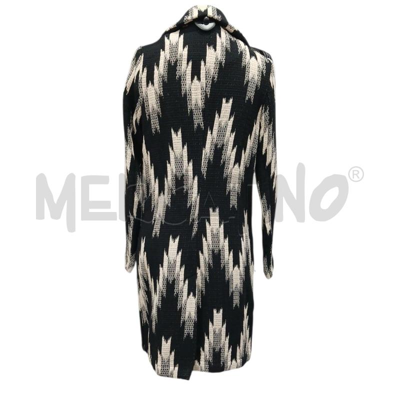 CAPPOTTO DONNA TOY G NERO SFUM BEIGE MISTO COTONE | Mercatino dell'Usato Salerno fratte 2