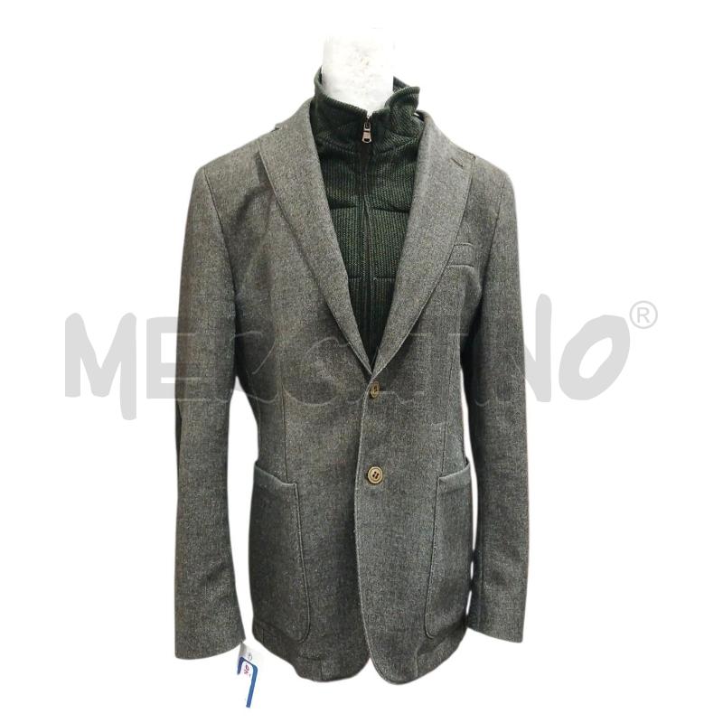 CAPPOTTO UOMO REPORTER VERDE MELANGE CON DOPPIOPETTO STACCABILE TG.48 | Mercatino dell'Usato Salerno fratte 1