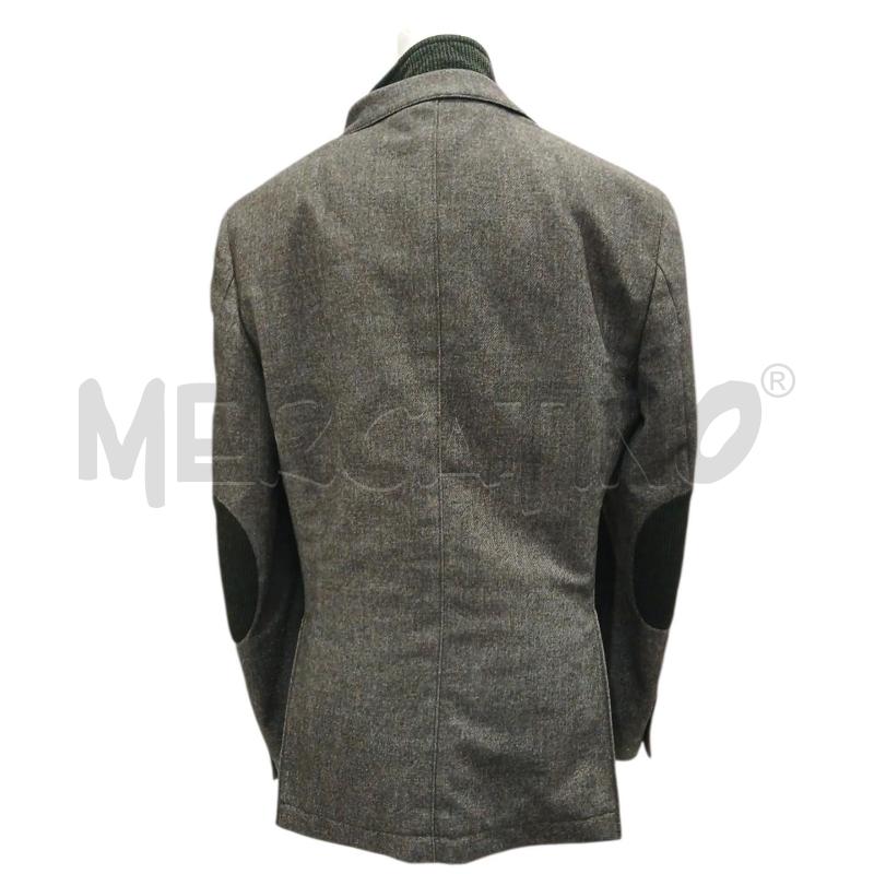 CAPPOTTO UOMO REPORTER VERDE MELANGE CON DOPPIOPETTO STACCABILE TG.48 | Mercatino dell'Usato Salerno fratte 2