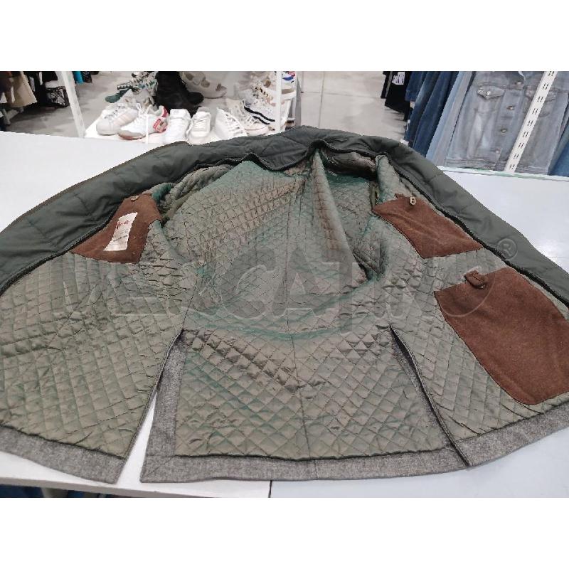 CAPPOTTO UOMO REPORTER VERDE MELANGE CON DOPPIOPETTO STACCABILE TG.48 | Mercatino dell'Usato Salerno fratte 4