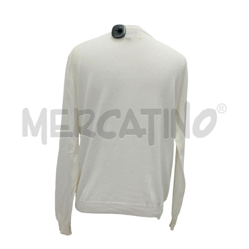 CARDIGAN DONNA CAMOMILLA BIANCO AVANTI TRAF. FIORI NERI | Mercatino dell'Usato Salerno fratte 2