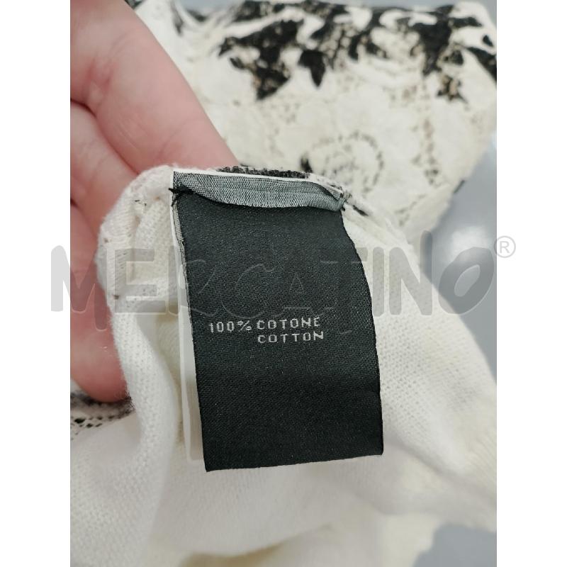 CARDIGAN DONNA CAMOMILLA BIANCO AVANTI TRAF. FIORI NERI | Mercatino dell'Usato Salerno fratte 4