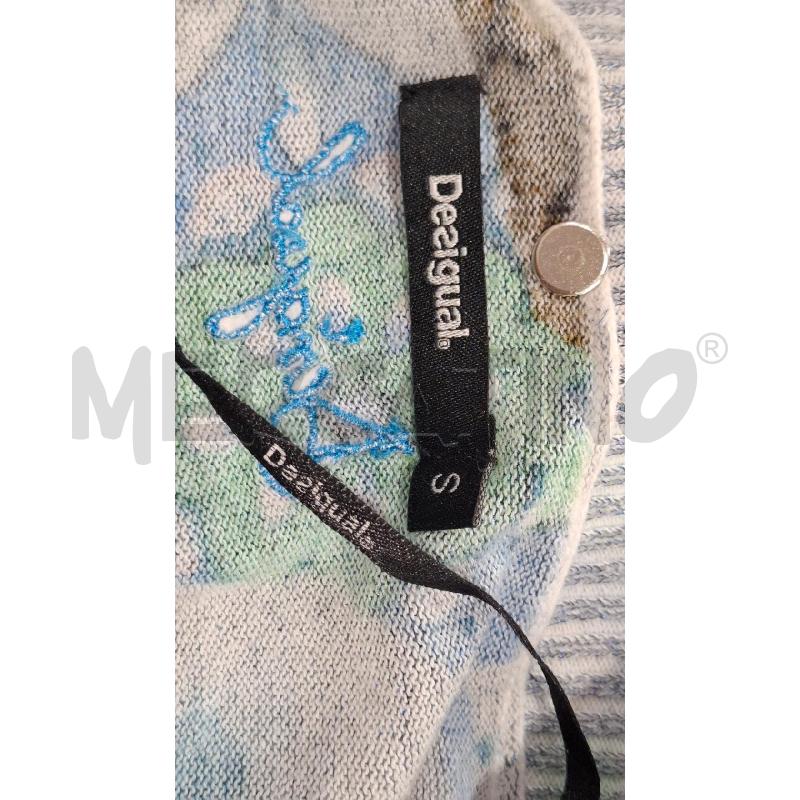 CARDIGAN DONNA DESIGUAL CELESTE ROSA  | Mercatino dell'Usato Salerno fratte 3