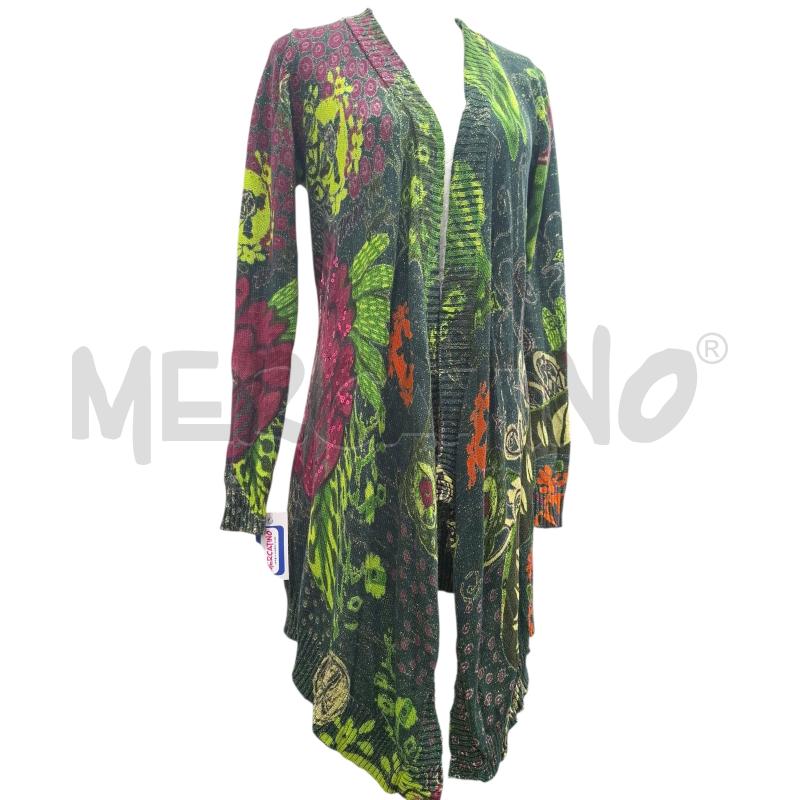 CARDIGAN DONNA DESIGUAL VERDE FUCSIA | Mercatino dell'Usato Salerno fratte 1