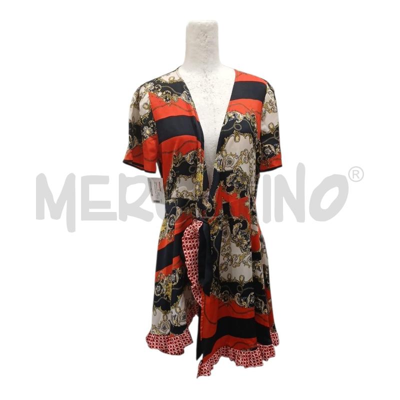 CARDIGAN DONNA JCL PARIS ARANCIO FANT. BLU  | Mercatino dell'Usato Salerno fratte 1