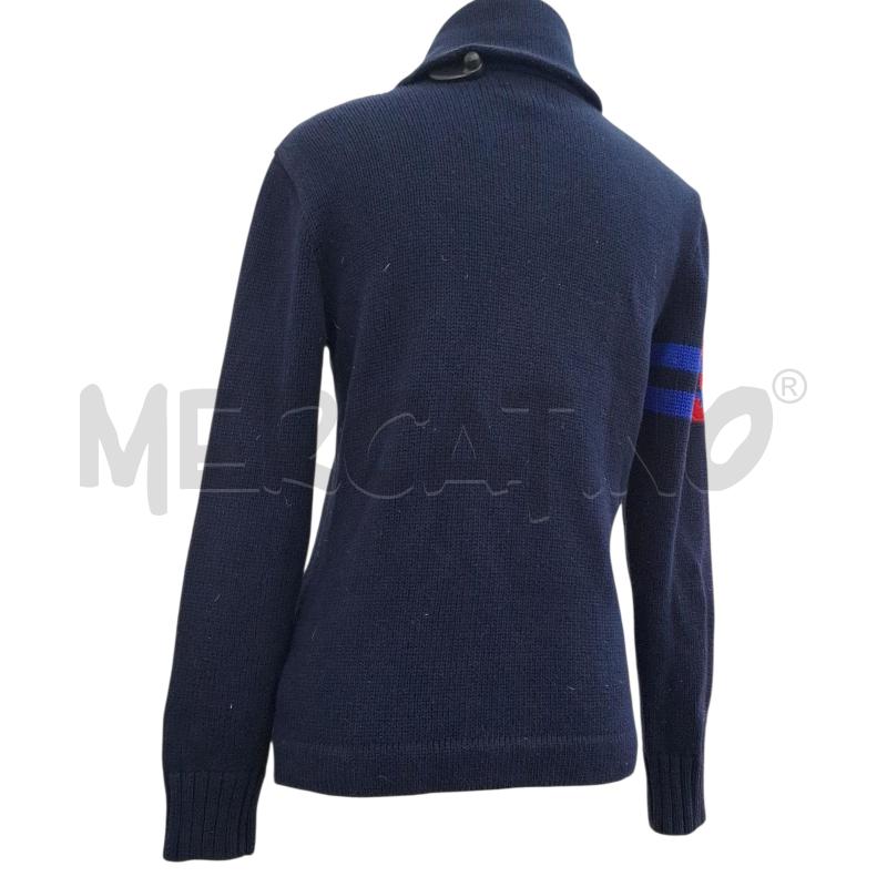 CARDIGAN DONNA RALPH LAUREN BLU NAVY LOGO ROSSO | Mercatino dell'Usato Salerno fratte 2