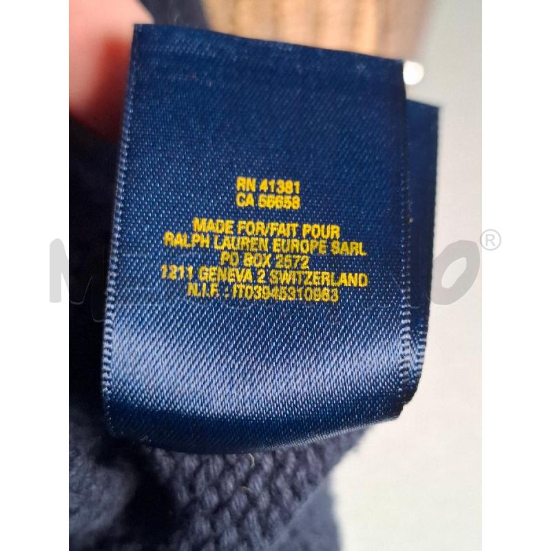 CARDIGAN DONNA RALPH LAUREN BLU NAVY LOGO ROSSO | Mercatino dell'Usato Salerno fratte 4