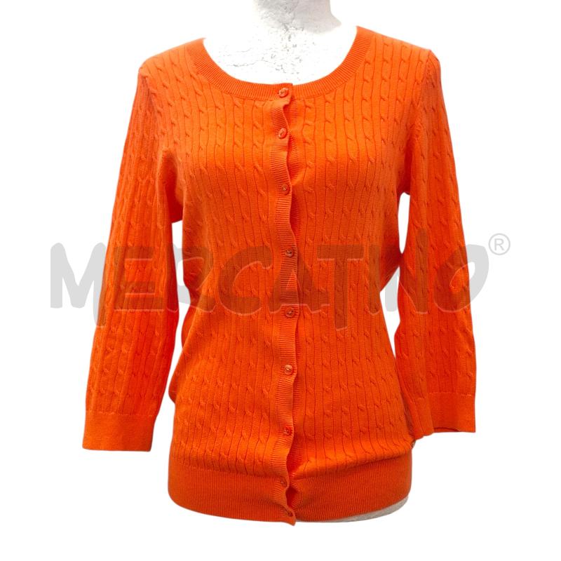 CARDIGAN DONNA TOMMY HILFIGER ARANCIO CHIUSURA CON BOTTONI | Mercatino dell'Usato Salerno fratte 1