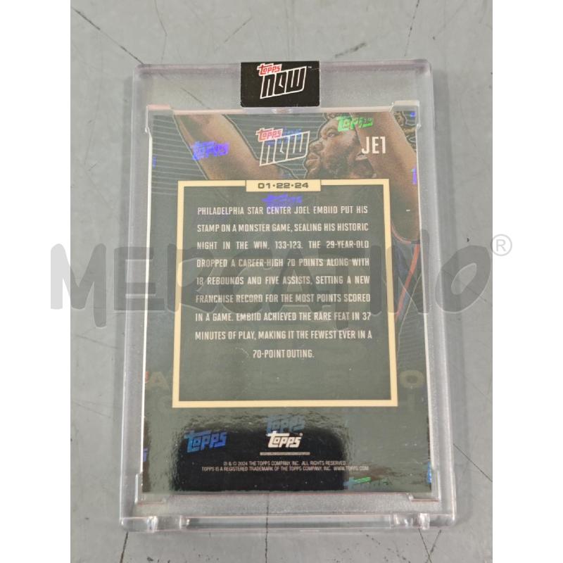 CARTA TOPPS NOW JAEL EMBID 70 PTS JE1 | Mercatino dell'Usato Salerno fratte 2
