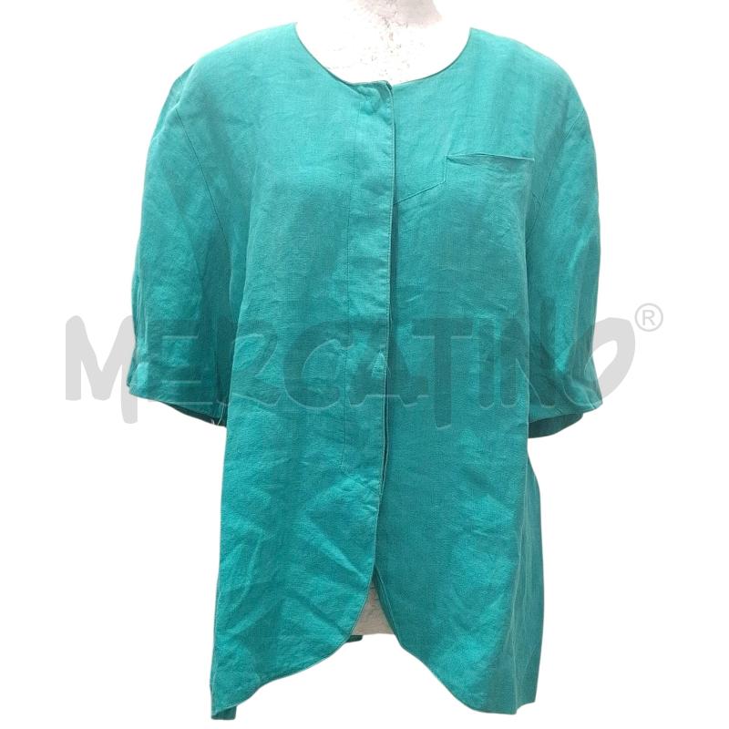 CASACCA DONNA DIANA GALLESI VERDE MENTA LINO | Mercatino dell'Usato Salerno fratte 1