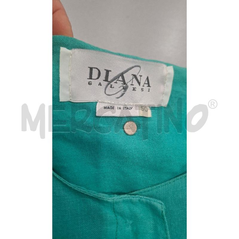 CASACCA DONNA DIANA GALLESI VERDE MENTA LINO | Mercatino dell'Usato Salerno fratte 3