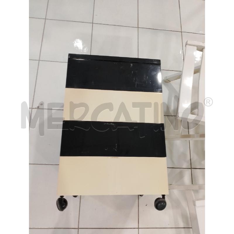 CASSETTIERA KARTEL ANNI 80 BIANCO NERA  | Mercatino dell'Usato Salerno fratte 4