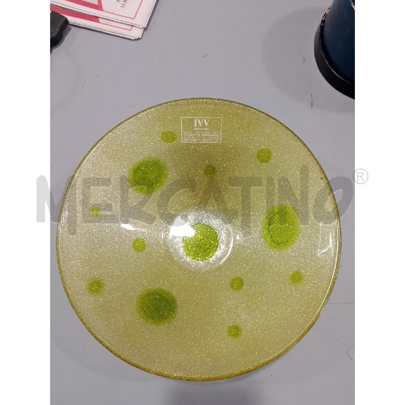 CENTROTAVOLA IVV MURANO VETRO VERDE BRILL | Mercatino dell'Usato Salerno fratte 1