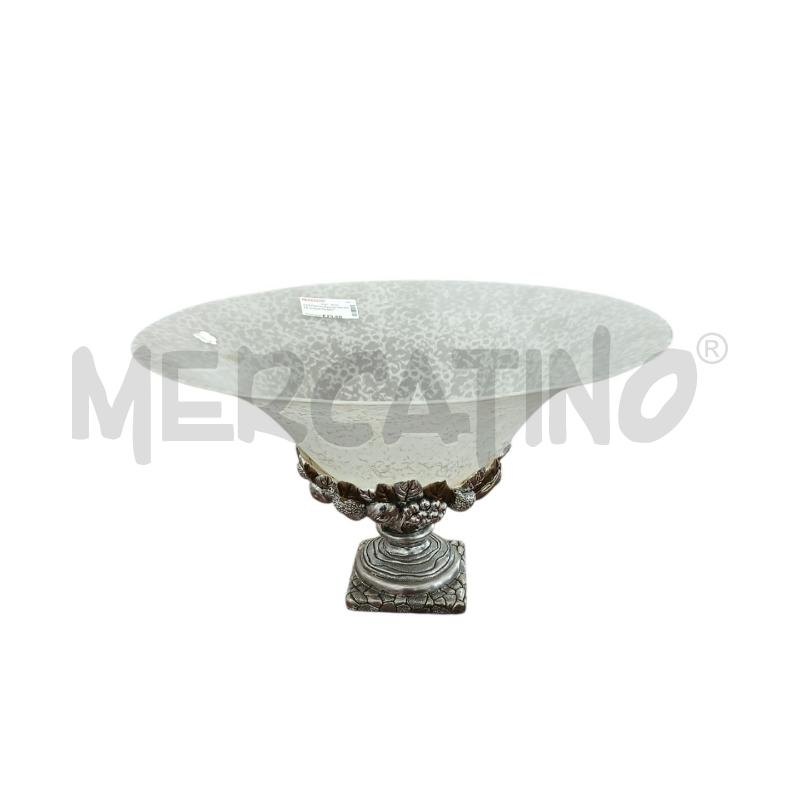 CENTROTAVOLA VETRO BASE SCOLPITA MET | Mercatino dell'Usato Salerno fratte 1