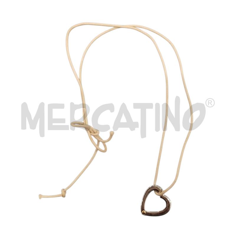 CIONDOLO MORELLATO CUORE LACCIO BIANCO | Mercatino dell'Usato Salerno fratte 1