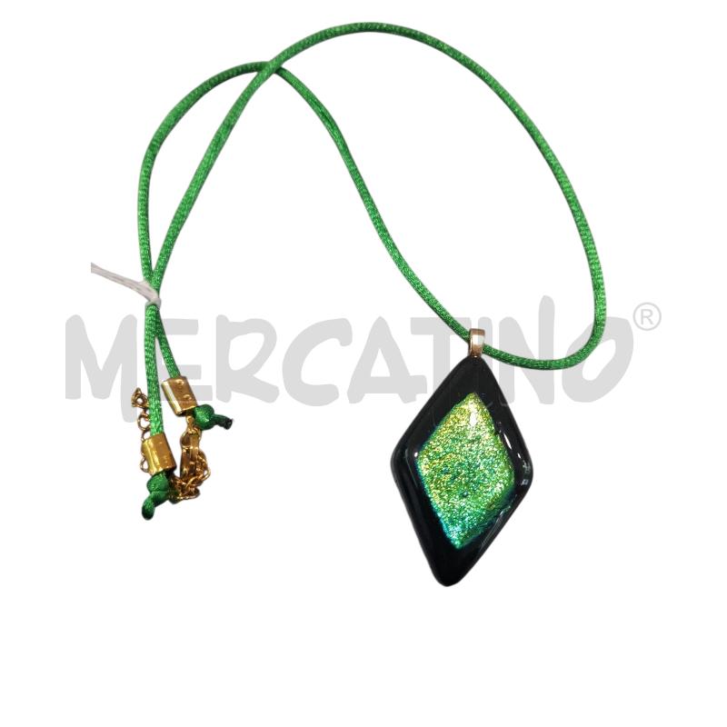 COLLANA CIONDOLO MURANO BLU ROMBO | Mercatino dell'Usato Salerno fratte 1