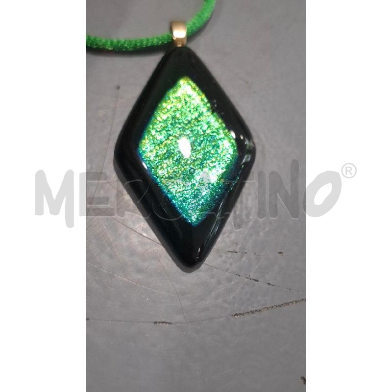 COLLANA CIONDOLO MURANO BLU ROMBO | Mercatino dell'Usato Salerno fratte 2