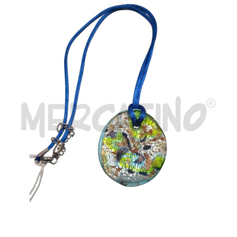 COLLANA CIONDOLO MURANO OVALE VERDE | Mercatino dell'Usato Salerno fratte 1