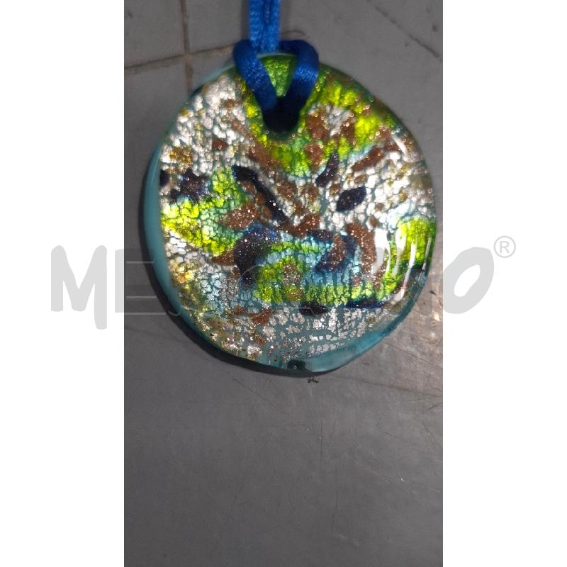 COLLANA CIONDOLO MURANO OVALE VERDE | Mercatino dell'Usato Salerno fratte 2