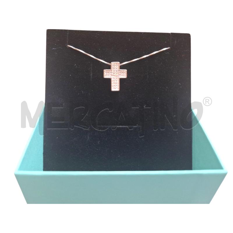 COLLANA CON CROCE ZIRCONCINI A | Mercatino dell'Usato Salerno fratte 1