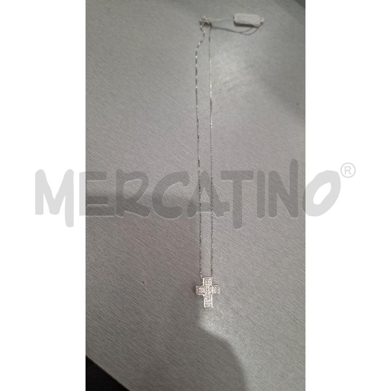 COLLANA CON CROCE ZIRCONCINI A | Mercatino dell'Usato Salerno fratte 4