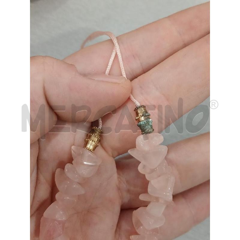 COLLANA GIROCOLLO PIETRINE ROSA | Mercatino dell'Usato Salerno fratte 2
