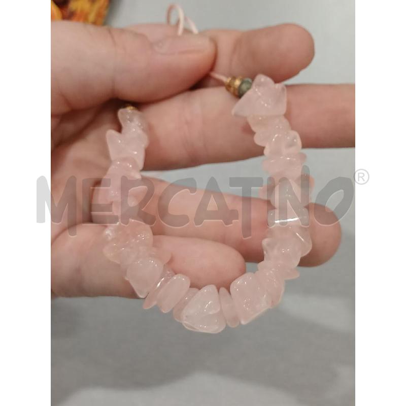 COLLANA GIROCOLLO PIETRINE ROSA | Mercatino dell'Usato Salerno fratte 3