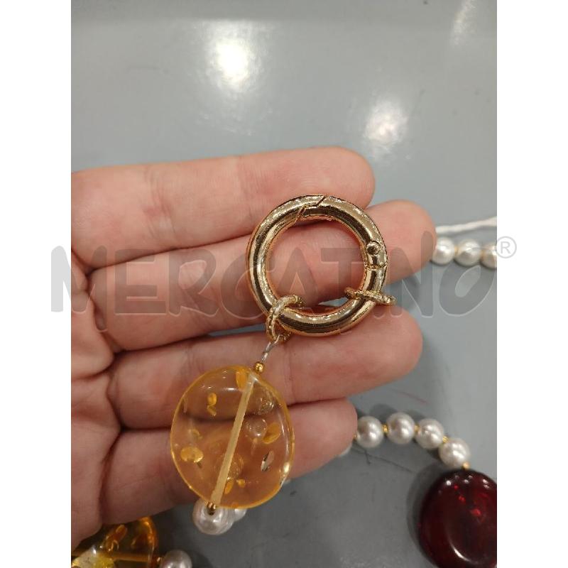 COLLANA KULTO CON PERLINE E SFERE AMBRATE | Mercatino dell'Usato Salerno fratte 3