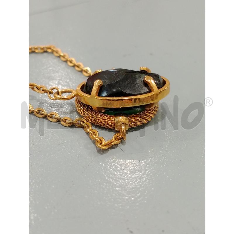 COLLANA MORELLATO COLOR ORO PIETRE ARANCIO E NERE | Mercatino dell'Usato Salerno fratte 2