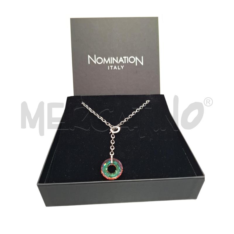 COLLANA NOMINATION PENDENTE CERCHIO BEIGE | Mercatino dell'Usato Salerno fratte 1