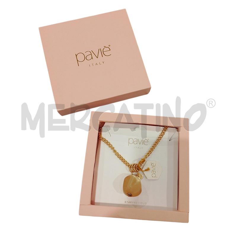 COLLANA PAVIE ITALIA DORATA PEND. BEIGE | Mercatino dell'Usato Salerno fratte 1