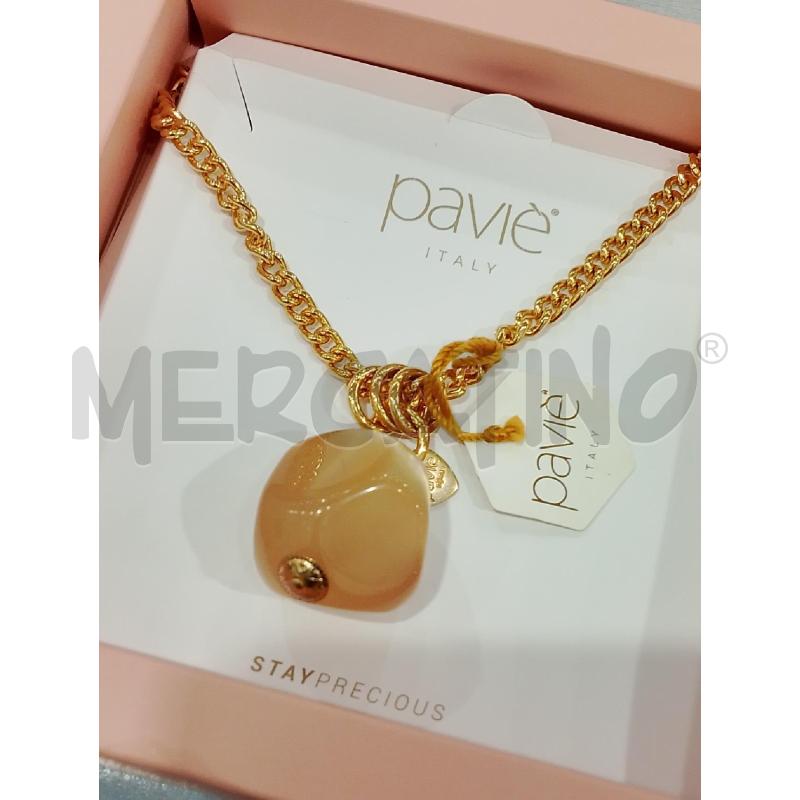 COLLANA PAVIE ITALIA DORATA PEND. BEIGE | Mercatino dell'Usato Salerno fratte 2