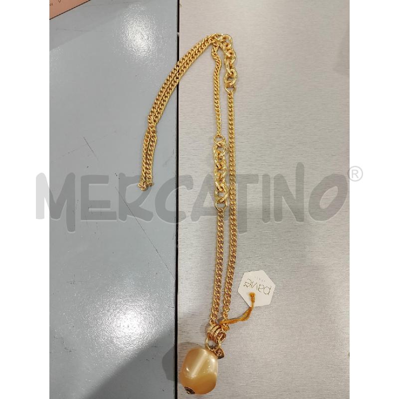 COLLANA PAVIE ITALIA DORATA PEND. BEIGE | Mercatino dell'Usato Salerno fratte 3