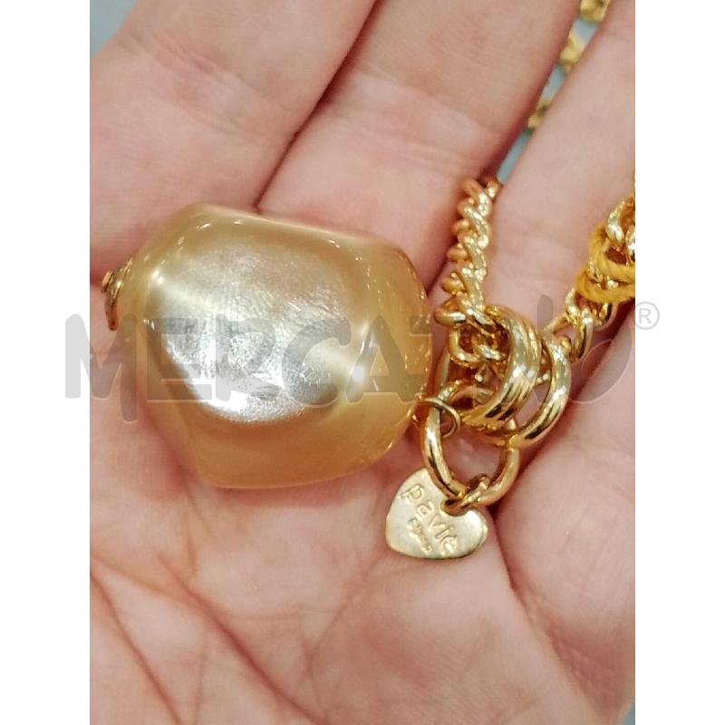 COLLANA PAVIE ITALIA DORATA PEND. BEIGE | Mercatino dell'Usato Salerno fratte 4