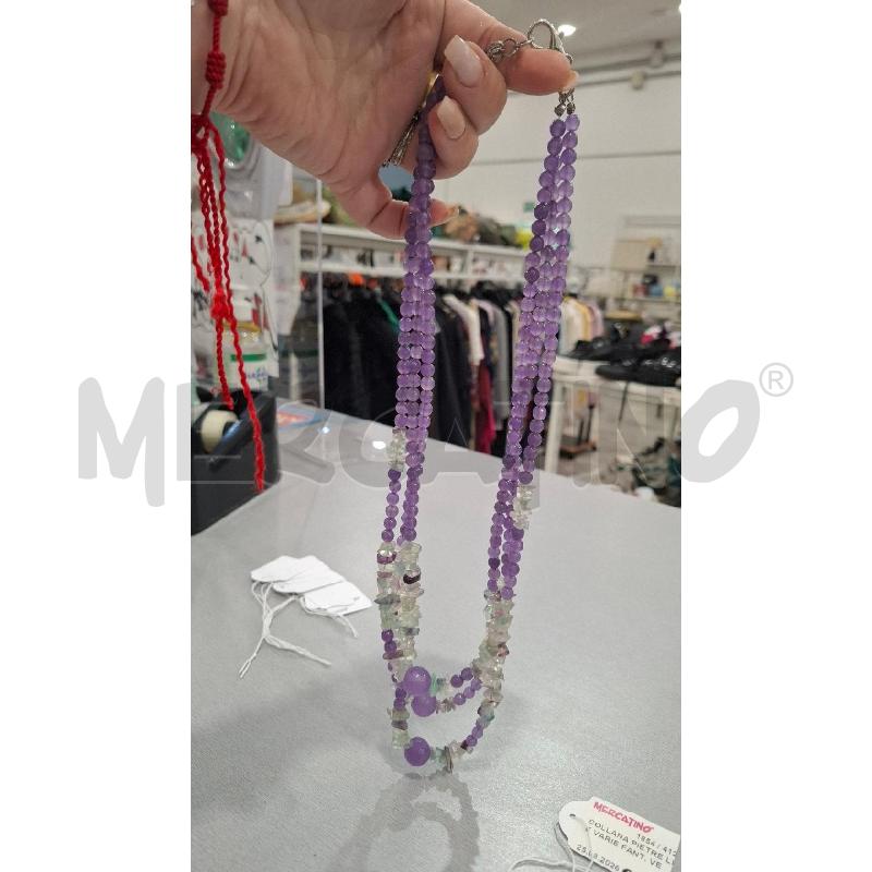COLLANA PIETRE LILLA E VARIE FANT. VERDI | Mercatino dell'Usato Salerno fratte 3