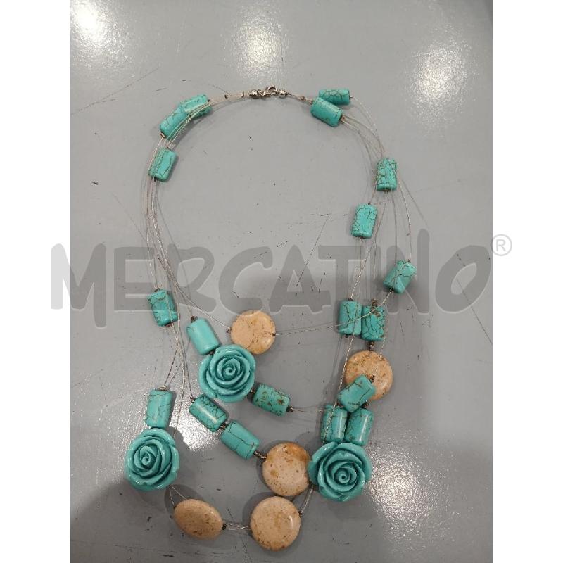 COLLANA PIETRE TURCHESI E BEIGE | Mercatino dell'Usato Salerno fratte 4