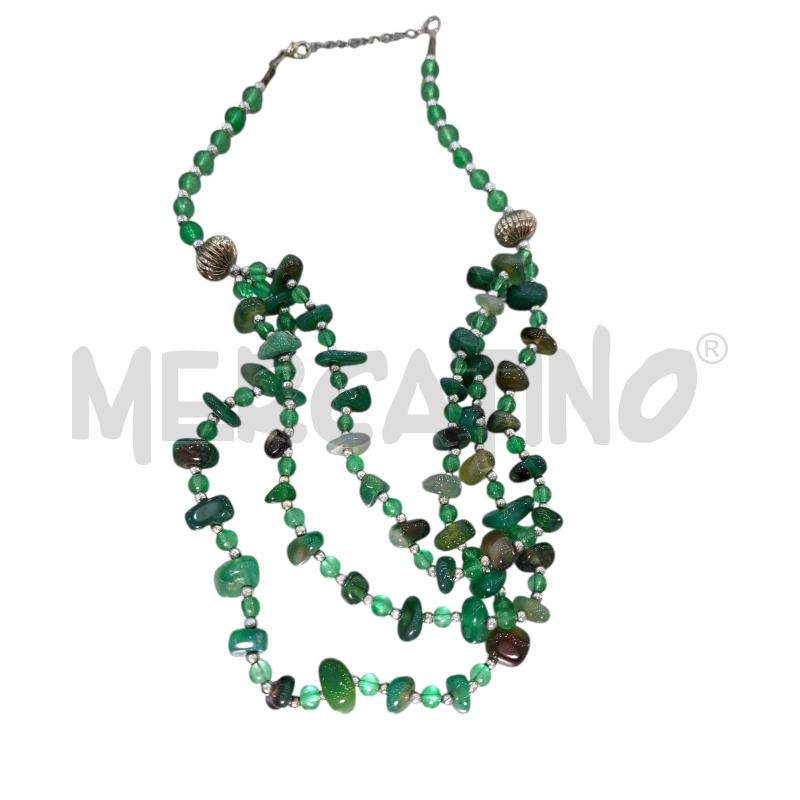 COLLANA PIETRE VARIE TONALITA' DI VERDE | Mercatino dell'Usato Salerno fratte 1