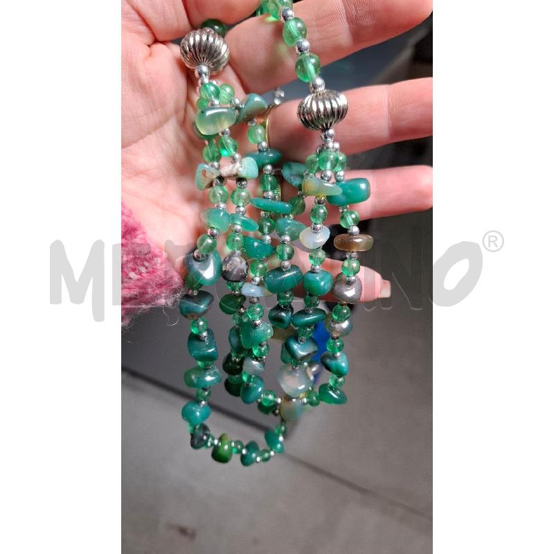 COLLANA PIETRE VARIE TONALITA' DI VERDE | Mercatino dell'Usato Salerno fratte 2