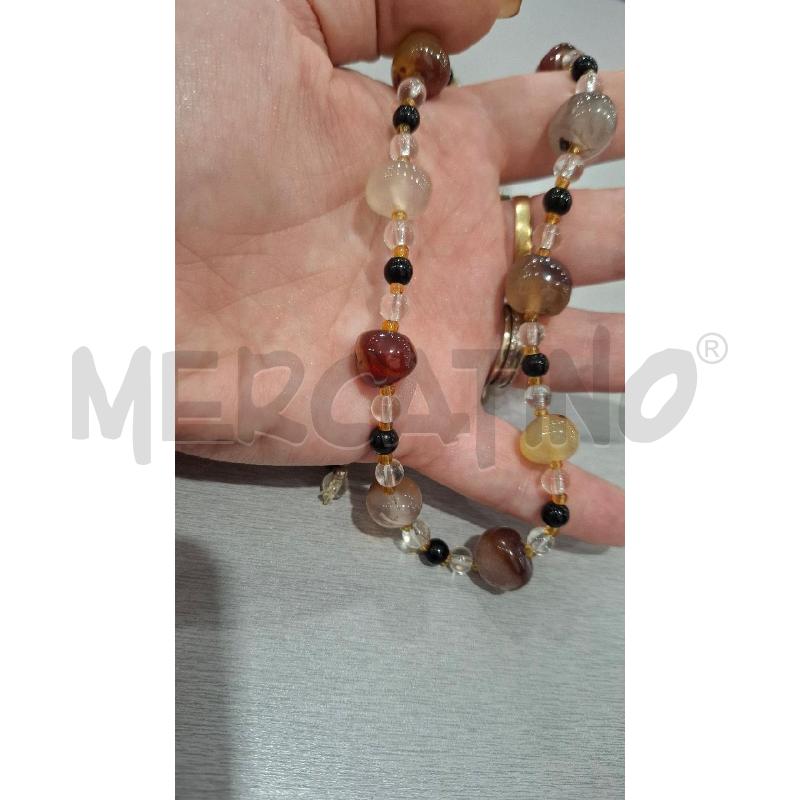 COLLANA PIETRINE BEIGE BIANCHE NERE | Mercatino dell'Usato Salerno fratte 2