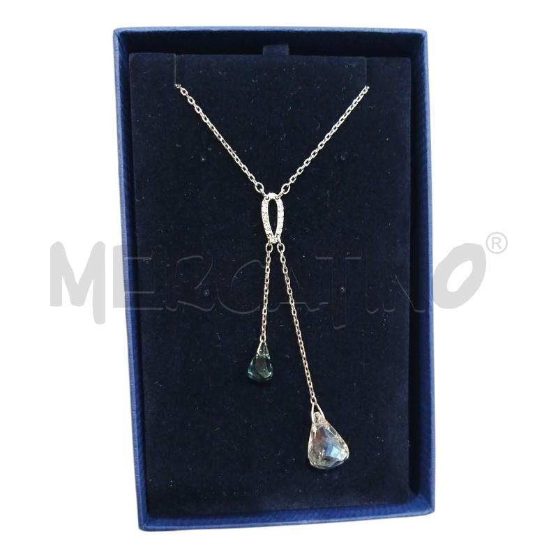 COLLANA SWAROVSKI GOCCE BIANCA AZZURRA  | Mercatino dell'Usato Salerno fratte 1