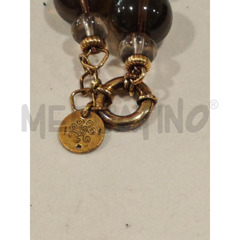 COLLANA VIA DEI CONDOTTI PIETRE DURE ROSA E MARRONI | Mercatino dell'Usato Salerno fratte 2