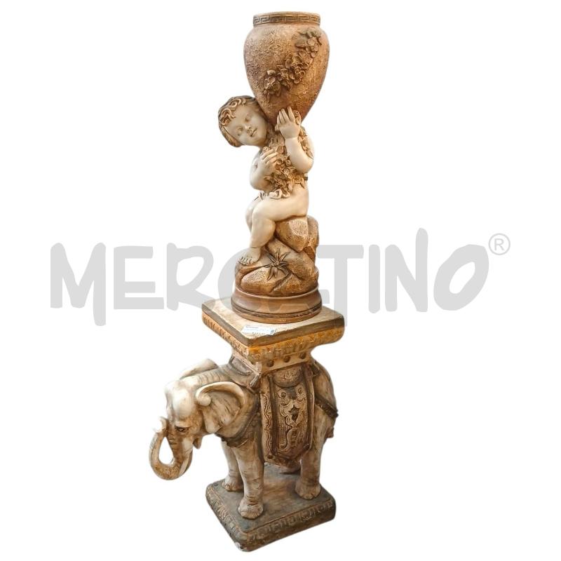 COLONNA ELEFANTE CON BAMBINO E VASO | Mercatino dell'Usato Salerno fratte 1