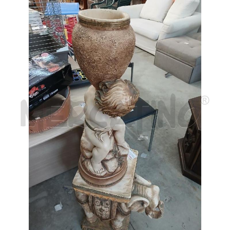 COLONNA ELEFANTE CON BAMBINO E VASO | Mercatino dell'Usato Salerno fratte 3