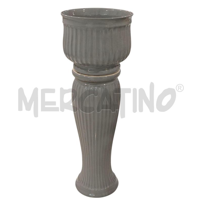 COLONNA + VASO CERAMICA GRIGIO ATTRIBUIBILE ERNESTINE  | Mercatino dell'Usato Salerno fratte 1